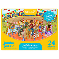 Upbounders Joyful Carousel 2-Sided Jumbo Puzzle for Preschoolers 24 pc