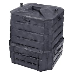 Algreen Products Soil Saver 12 cu ft Black Plastic Composting Bin Lid Included Animal Proof/Animal R