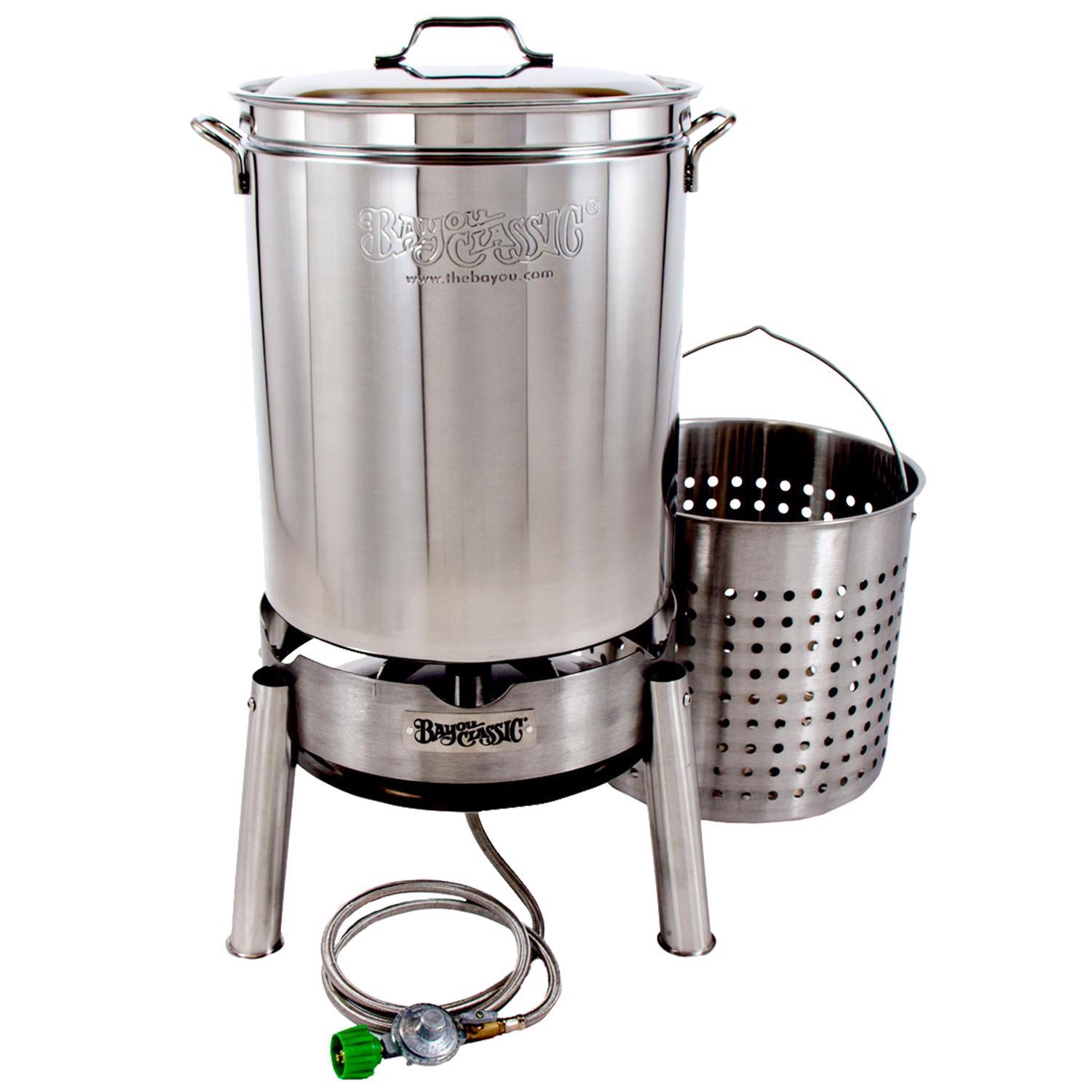 Small Deep Fryer Bayou Classic 700-709 9-Gallon Stainless Steel - Main Image