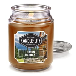 Candle Lite Brown Cabin Retreat Scent Candle Jar 18 oz