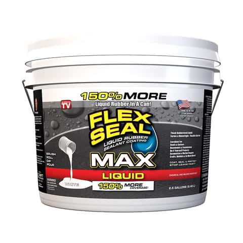 Flex Seal Family of Products Flex Seal MAX White Liquid Rubber Sealant  Coating 2.5 gal - Ace Hardware