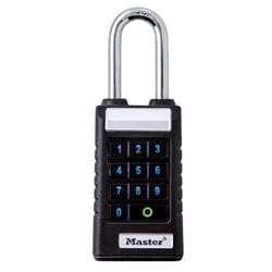 Master Lock 6400LJENT Bluetooth Extended Shackle Padlock 6.47 in. H X 1.71 in. W X 2.43 L Metal Sin