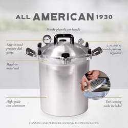 All American 1930 Cast Aluminum Pressure Canner 30 qt Silver