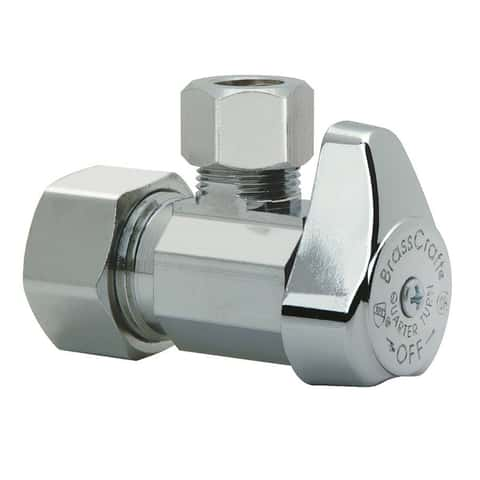 Double Angle Stop Valve Multi-Turn (Chrome Plated) – Granite