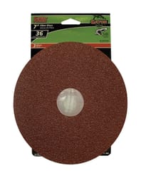 Gator 7 in. Aluminum Oxide Center Mount Fiber Disc 36 Grit Extra Coarse 3 pk