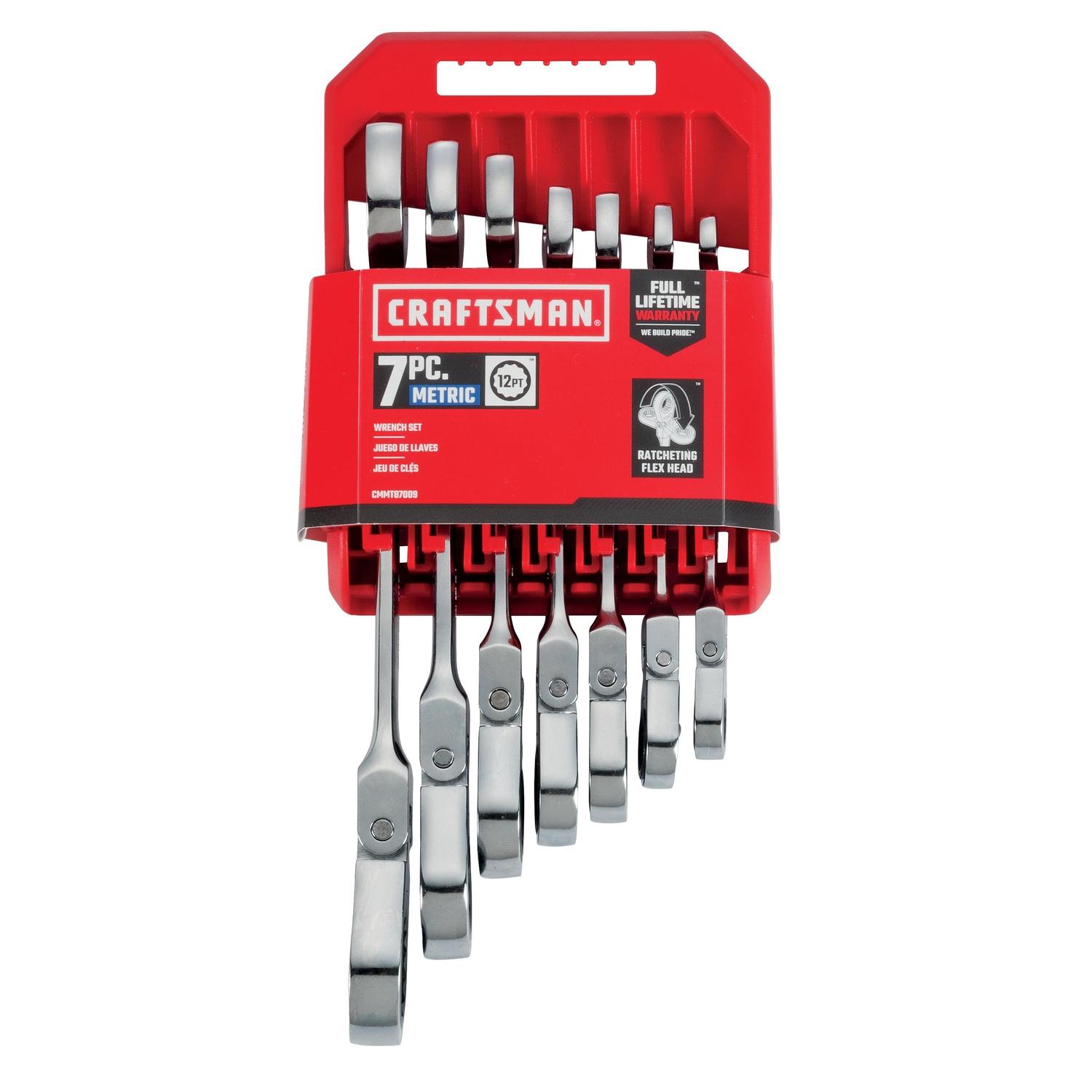 Craftsman Metric Reversible Ratcheting Flex Head Combination Wrench Set 7 pc Uae Electronic uaeelectronic.com