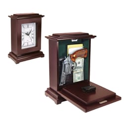 Personal Security Products Peace Keeper Mahogany Wood Concealment Clock