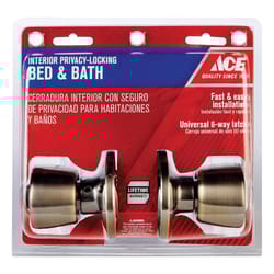 Ace Colonial Antique Brass Entry Handleset ANSI Grade 2 1-3/4 in.