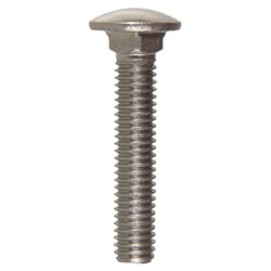 Hillman 0.375 in. X 2 in. L Stainless Steel Carriage Bolt 25 pk