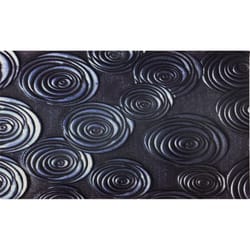 WJ Dennis Deco - Tend 24 in. W X 36 in. L Silver Spirals Rubber Door Mat