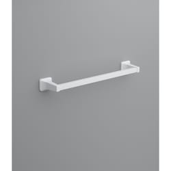 OakBrook Satin White Towel Bar 18 in. L Die Cast Zinc