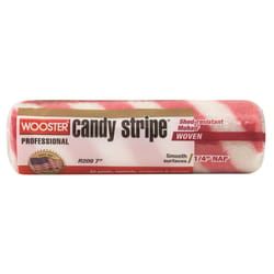 Wooster Candy Stripe Mohair Blend 7 in. W X 1/4 in. Regular Paint Roller Cover 1 pk