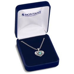 Montana Silversmiths Women's Fierce Hearts Silver/Turquoise Necklace