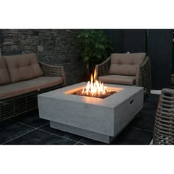 Elementi 36 in. W Concrete Manhattan Square Propane Fire Table