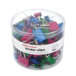 Office Depot Assorted Size Assorted Color Binder Clips 200 pk