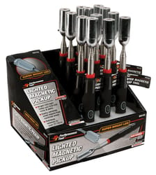 Performance Tool Lighted Magnetic Pick-up Tool Metal 12 pk