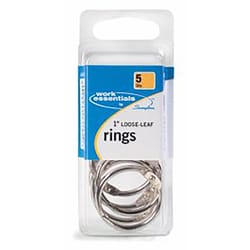 Swingline Work Essentials 1" Silver Book Rings 5 pk