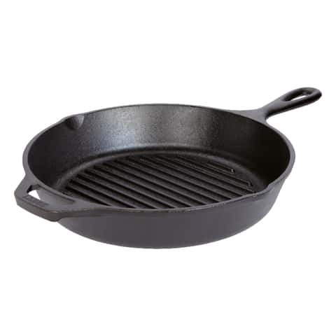 Lodge 10-1/4 In. Cast Iron Grill Pan Skillet - Triple A Building