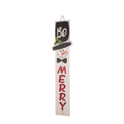 Glitzhome Multicolored Be Merry Porch Sign 42 in.