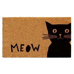 Home & More 1.42 W X 2.42 L Multi-color Meow Cat Coir Door Mat