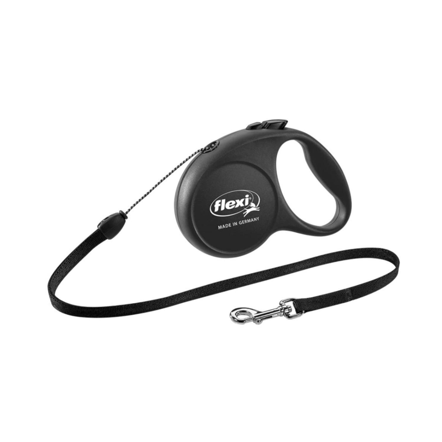 Photos - Other interior and decor Flexi Black Retractable Nylon Dog Leash Small FU10C5.266.S 