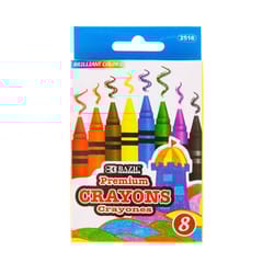 Bazic Products Premium Assorted Color Crayons 8 pk