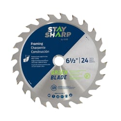 Stay Sharp 6-1/2 in. D X 5/8 in. Carbide Framing Saw Blade 24 teeth 1 pk