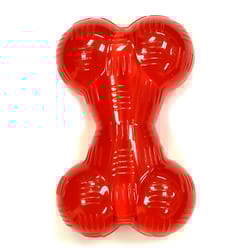 Spot Play Strong Red Solid TPR Rubber Bone 1 pk
