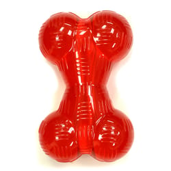 Spot Play Strong Red Solid TPR Rubber Bone 1 pk