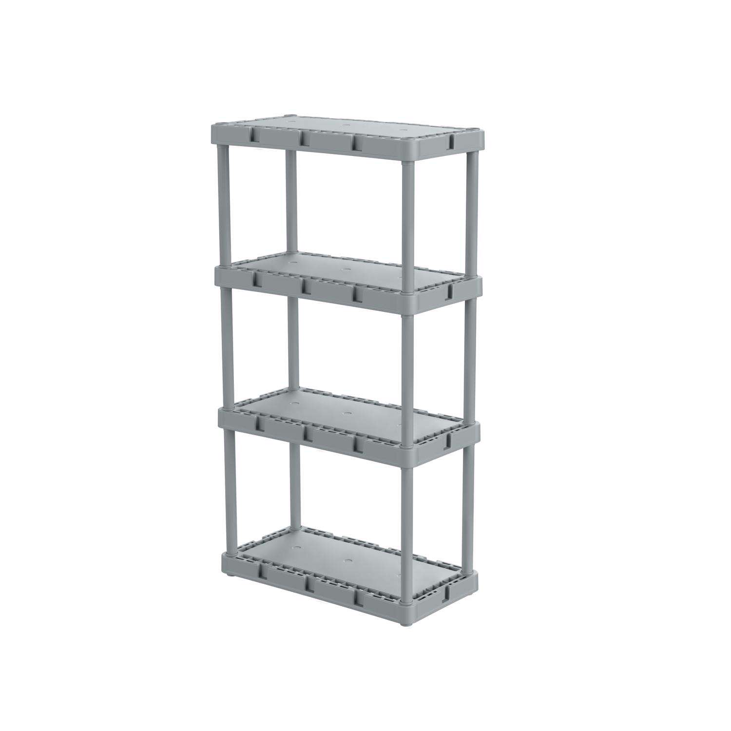 Gracious Living 48 in. H X 24 in. W X 12 in. D Plastic 4Tier Shelving