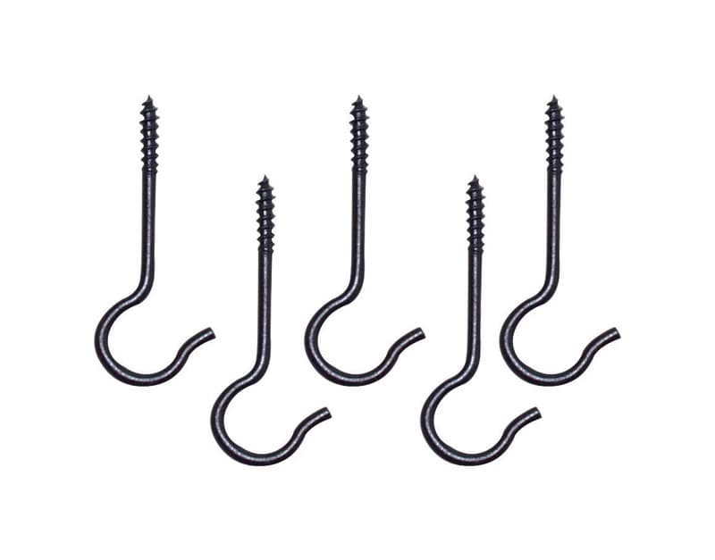 Panacea Brass Steel 2-1/2 in. H Sturdy Ceiling Hook 5 pk
