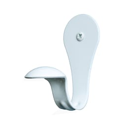 FENIX SmartHook 3.5 in. L Powder Coated White Steel Contemporary Hook 15 lb. cap. 2 pk