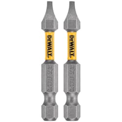 DeWalt Max Fit Square #1 X 2 in. L Screwdriver Bit Steel 2 pk