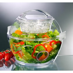 Prodyne Iced Up Salad To Go Clear Acrylic Bowl 5-1/2 qt