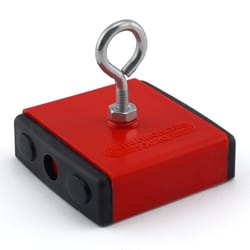 Magnet Source 2.375 in. L X 2.375 in. W Red Retrieving Magnet 40 lb. pull 1 pc