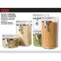 OGGI Clear Canister Set 5 pk