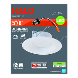 Halo Matte White 5-6 in. W LED Retrofit Recessed Lighting