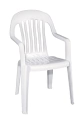 Adams White Polypropylene Frame High-Back Chair