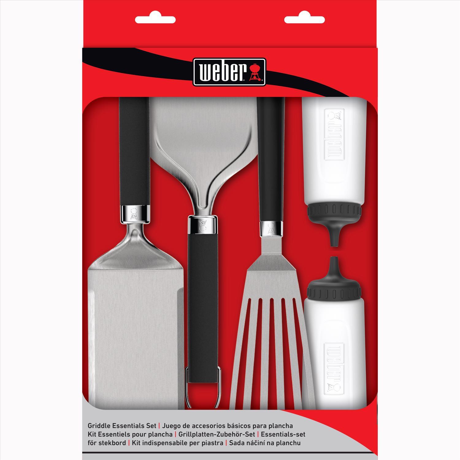 Condition photo showing New/Like New for weber stainless steel flat top set 5 pc