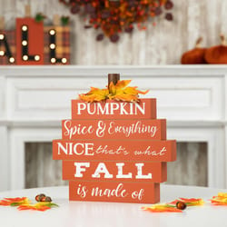 Glitzhome 12 in. Pumpkin Tabletop Decor