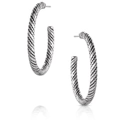 Montana Silversmiths Women's Subtle Style Hoop Silver Earrings