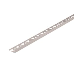 M-D BUILDING PRODUCTS 0.44 in. H X 1.125 in. W X 96 in. L Prefinished Clear Aluminum Tile Edge