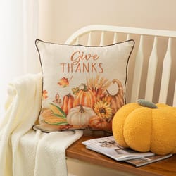 Glitzhome 5.95 in. Thanksgiving Pillow Fall Decor