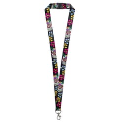 Lucky Line 3/4 in. D Nylon Black/Red/White Lanyard