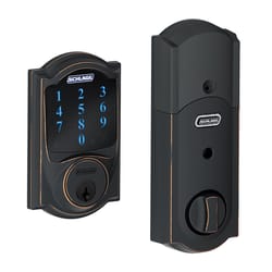 Schlage BE Series Aged Bronze Zinc Touchscreen Deadbolt