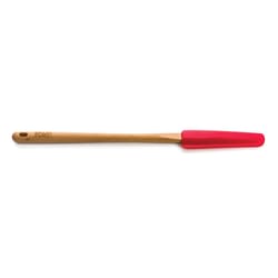 RSVP International Endurance Brown/Red Silicone/Wood Skinny Spatula