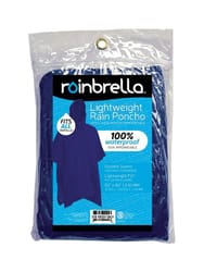 Rainbrella Blue PVC Rain Poncho One Size Fits All
