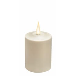 Xodus Innovations White Plastic 4 in. H X 4 in. L X 4 in. W Pillar Candle