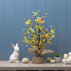 Glitzhome Easter Egg Table Tree Cement/Foam/Iron/PE/Paper 1 pc