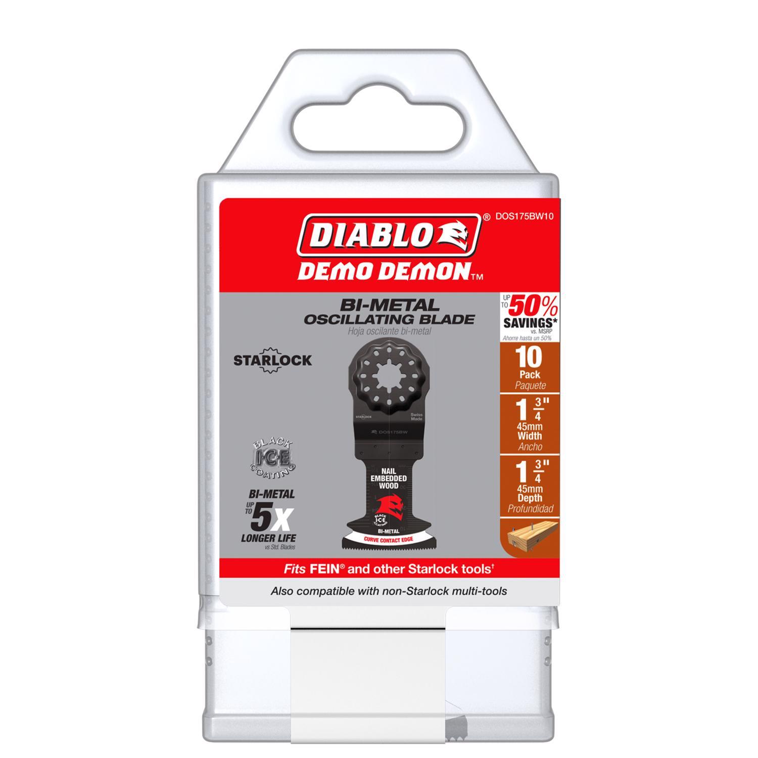 Diablo Demo Demon 1-3/4 in. W Bi-Metal Curved Oscillating